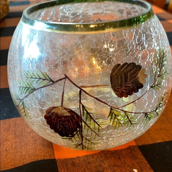 5”x4”crackle bowl/candle holder/potpourri u decide - Picture 1 of 4